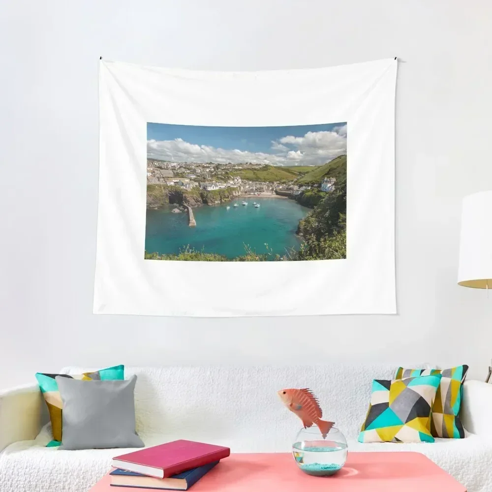 

Port Isaac Harbour view Tapestry Cute Room Things Wallpaper Wall Hanging Wall Room Decorations Aesthetic Tapestry