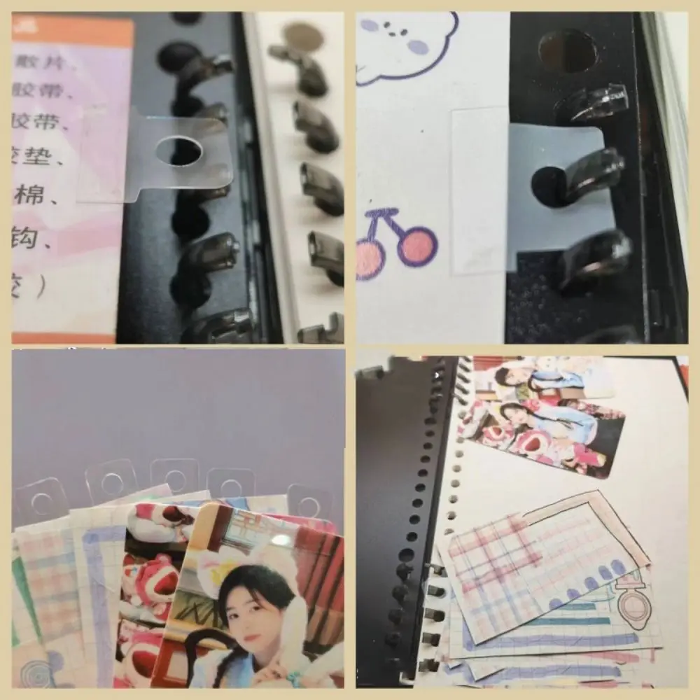 300Pcs Self-Adhesive Plastic Hanging Tag Round Hole Tear-resistant Clear Hole Reinforcement Multi-purpose Durable