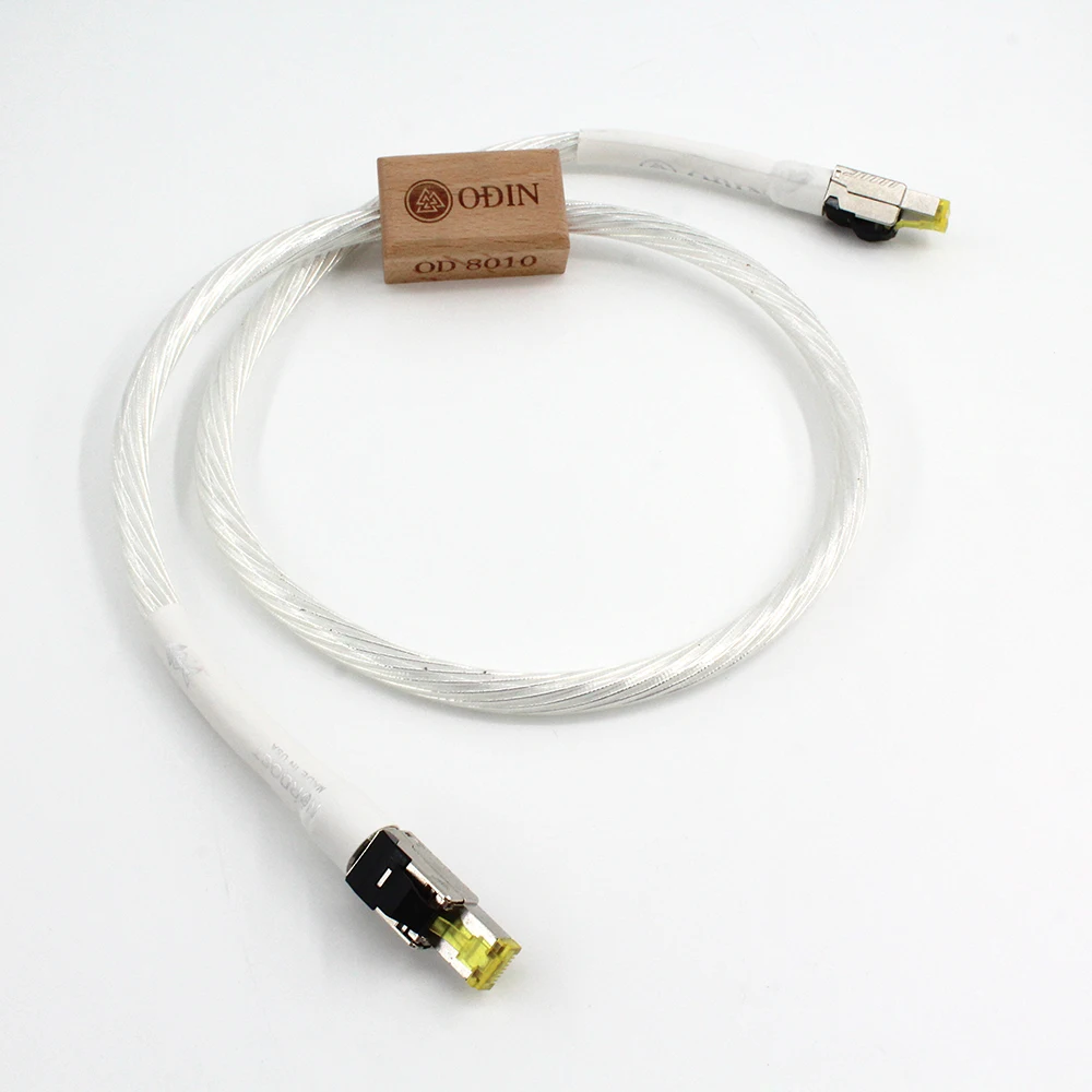 Imagem -06 - Nordost Odin Cabo Ethernet Rede Patch Cabo Alta Pureza Banhado a Prata Condutor Cat8 Velocidade Lan Cabo Rj45