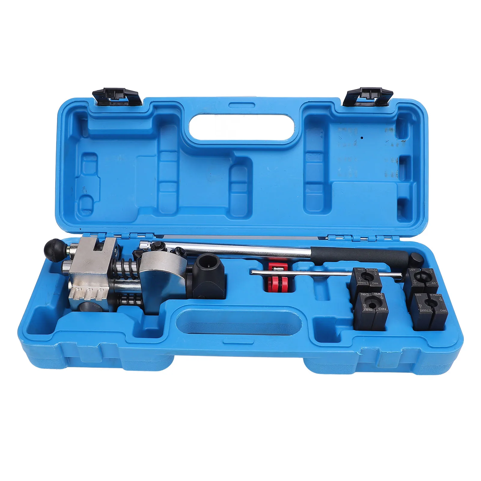 

Car Brake Repair Line Flaring Tool Kit for 3/16in 1/4in 5/16in 3/8in Tubing 45 Degree Single Double Bubble Flares Tool Kit