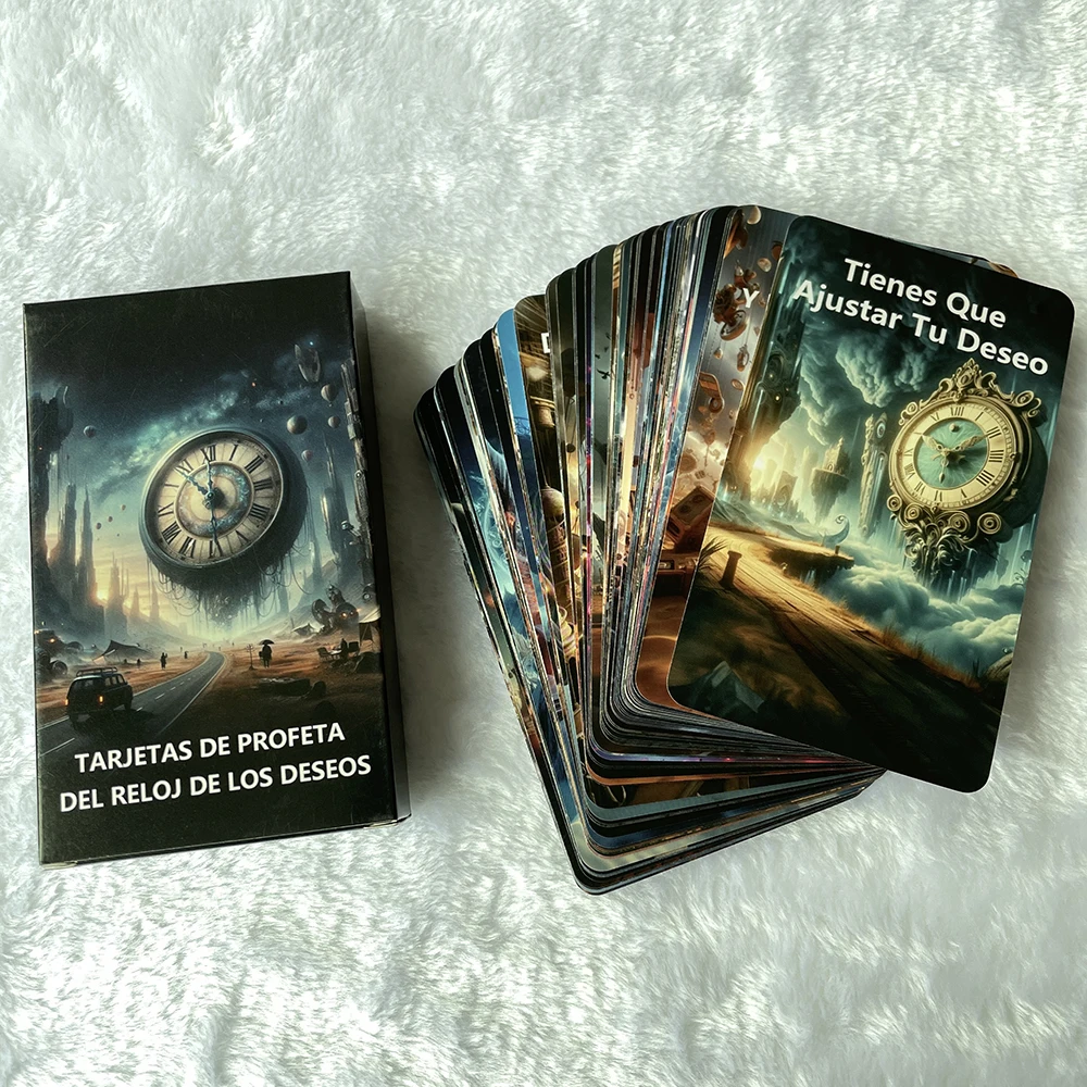 Spanish Time Oracle Cards Clarity Tarot Deck Oraculo Fortune Telling Toys 12x7cm 56-Cards Prophecy Clock Taro