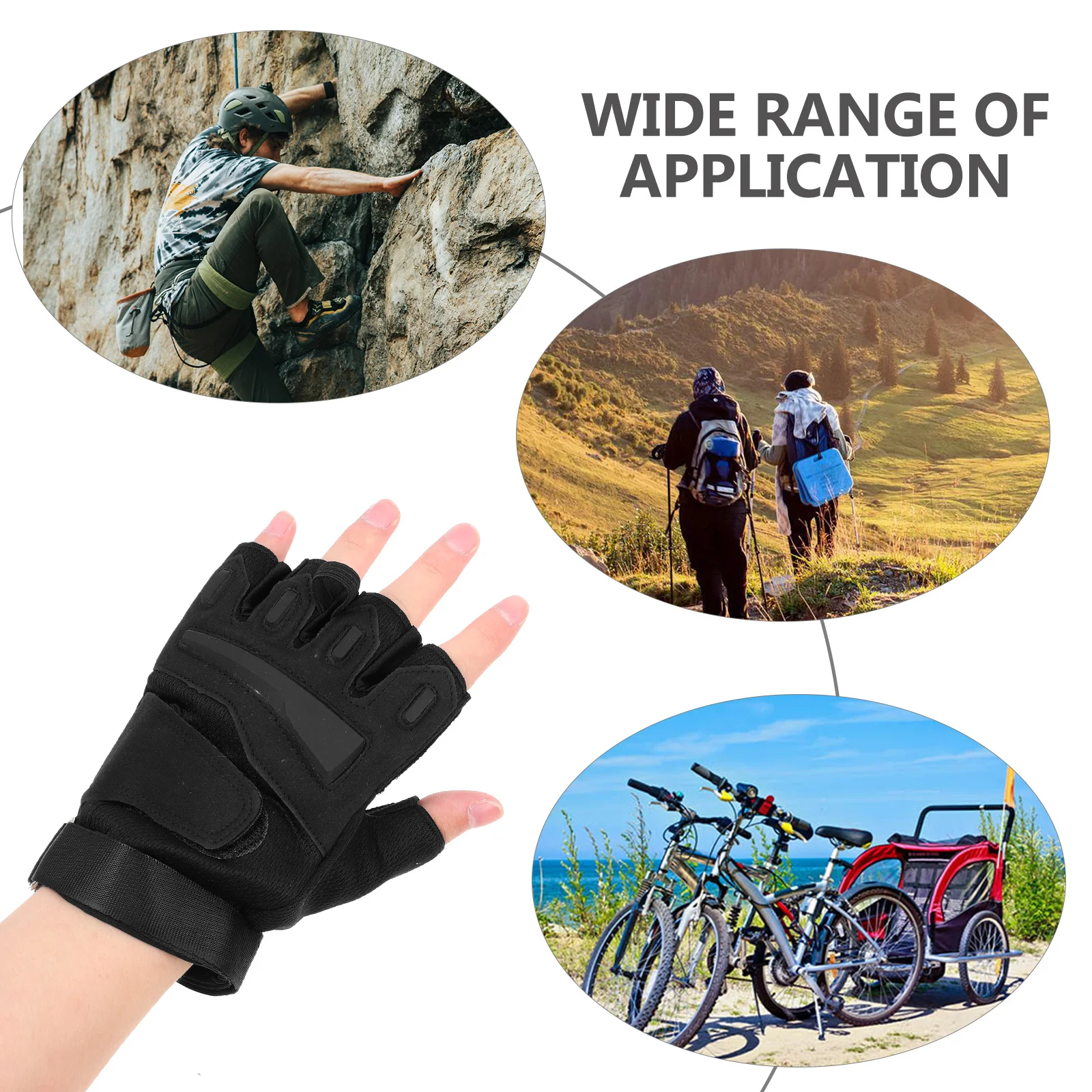 1Pair Breathable Half-Finger Cycling Gloves Shock-Absorbing Nonslip Riding Gloves Workout Sports Outdoor Cycling Accessories