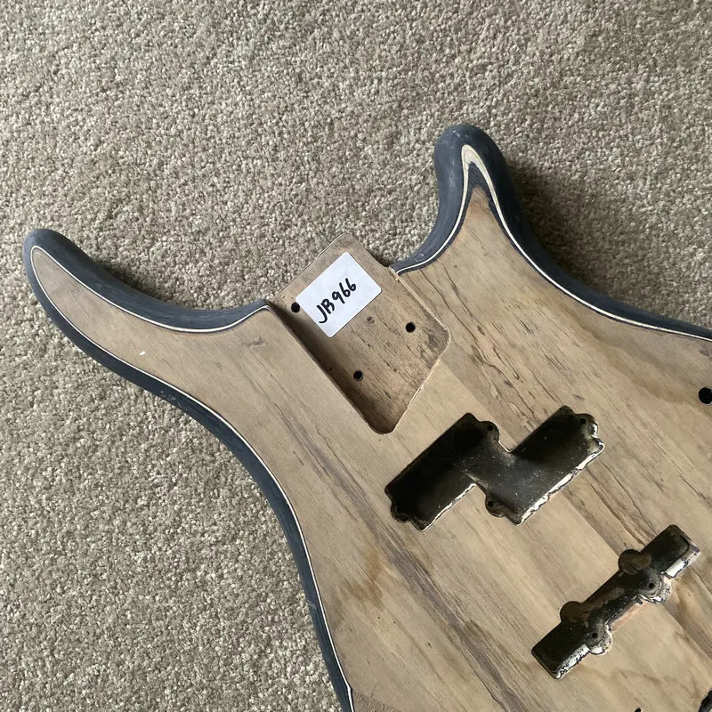 JB966 Passive Pickups PJB Electric Bass Semi Finishing Electric Bass Body 5 or 6 String Model for DIY Replace with Paints Damage