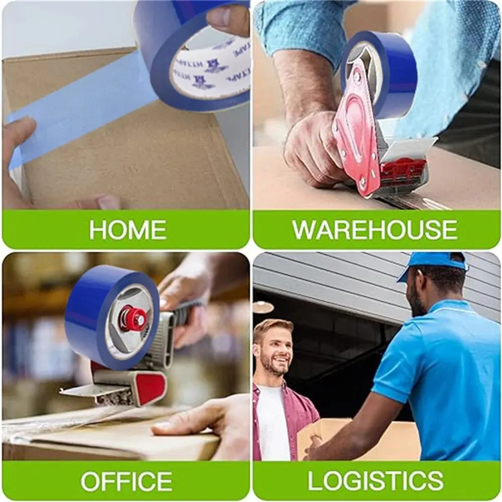 1800inch/Roll Sapphire Blue Tape Packaging Tool Office Packing Supplies PP Material Waterproof Durable Can Be Written As Marking
