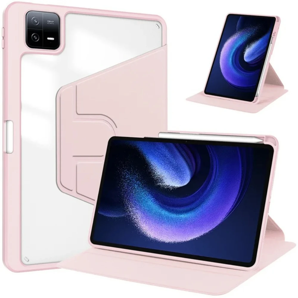 Rotating Case for Xiaomi Pad 6/Pad 6 Pro 11 inch 2023,360 Degree Rotation Acrylic Case Stand Smart Tablet Cover,Auto Wake/Sleep