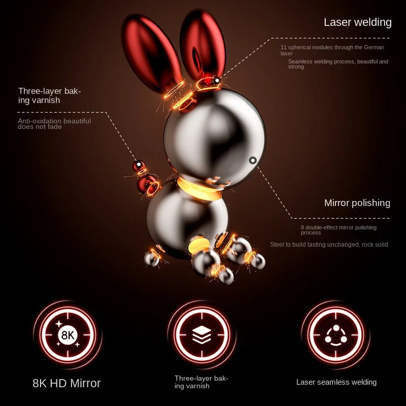 الفولاذ المقاوم للصدأ مكتب والمنزل الحلي الزخرفية الهدايا الإبداعية لغرفة المعيشة تلفزيون خزانة سطح المكتب لهجة فاخرة مجموعتين #3