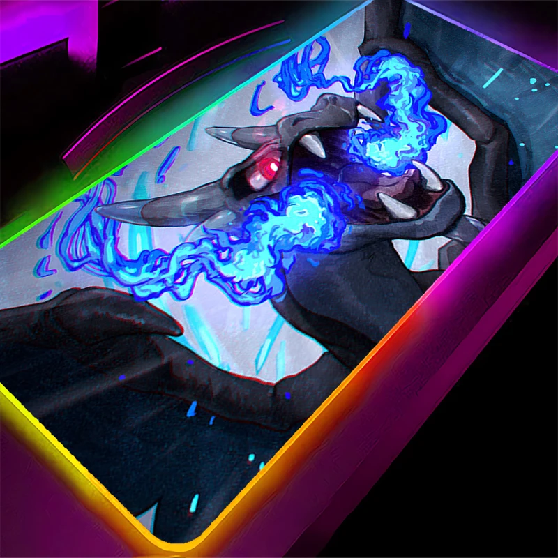 

RGB Mouse Pad 90x40cm Pokemon Charizard Backlight Larger Computer Gamer Gaming Accessories LED Mousepad Keyboard Desk Mat Carpet