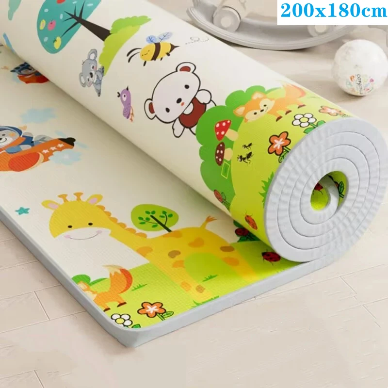 ปลอดสารพิษเด็กเกมหนา 1 ซม.EPE เด็กกิจกรรมยิมเด็ก Crawling Play Mats พับพรมสําหรับเด็กความปลอดภัยพรม