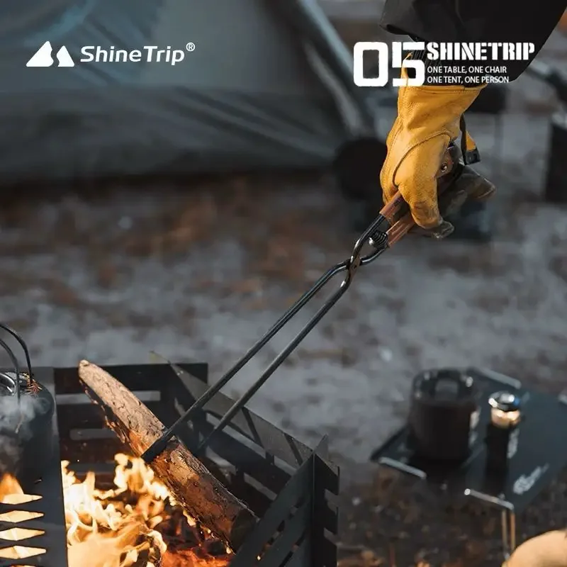 

ShineTrip Outdoor 05, пожарная палочка для кемпинга, утолщенные противоожоговые щипцы из углеродистой стали, портативный инструмент для пикника и барбекю
