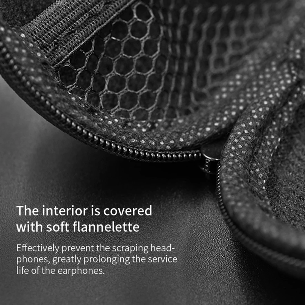 Bolsas de cuero PU para auriculares, contenedor de absorción, funda Universal para auriculares con cable, forma cuadrada para BA10 AS10 ES4 KZ CAA iPhone Huawei