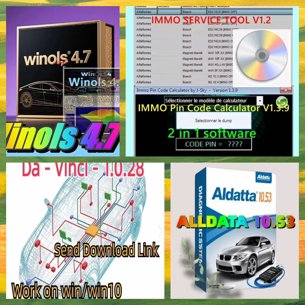

Paquete de Software de reparación de automóviles 4en 1 ECU WinOLS 4,7 XDecoder 10,3 Dai 1,0.28 IMMO SERVICE V1.2