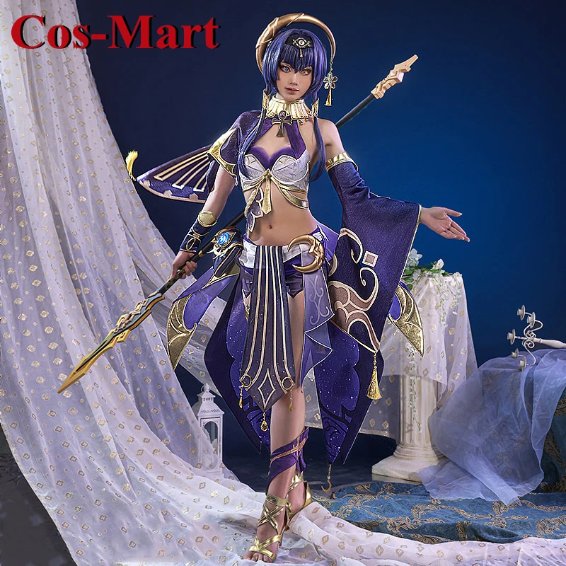 Cos-Mart Hot Game Genshin Impact Candace Cosplay Costume Fashion Combat Uniform Activity Party Role Play Clothing