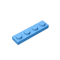 Gobricks GDS-504 Platte 1 x 4, kompatibel mit Lego 3710 Teilen Kinder-DIY-Baustein, Partikelplatte zum Selbermachen
