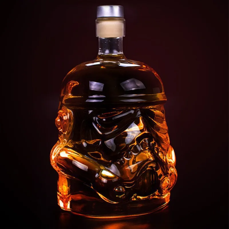 1 Pcs Storm Trooper Decanter  White Soldier Glass Jug Liquor Bottle High Boron Glass Bottle Wine B 650ml