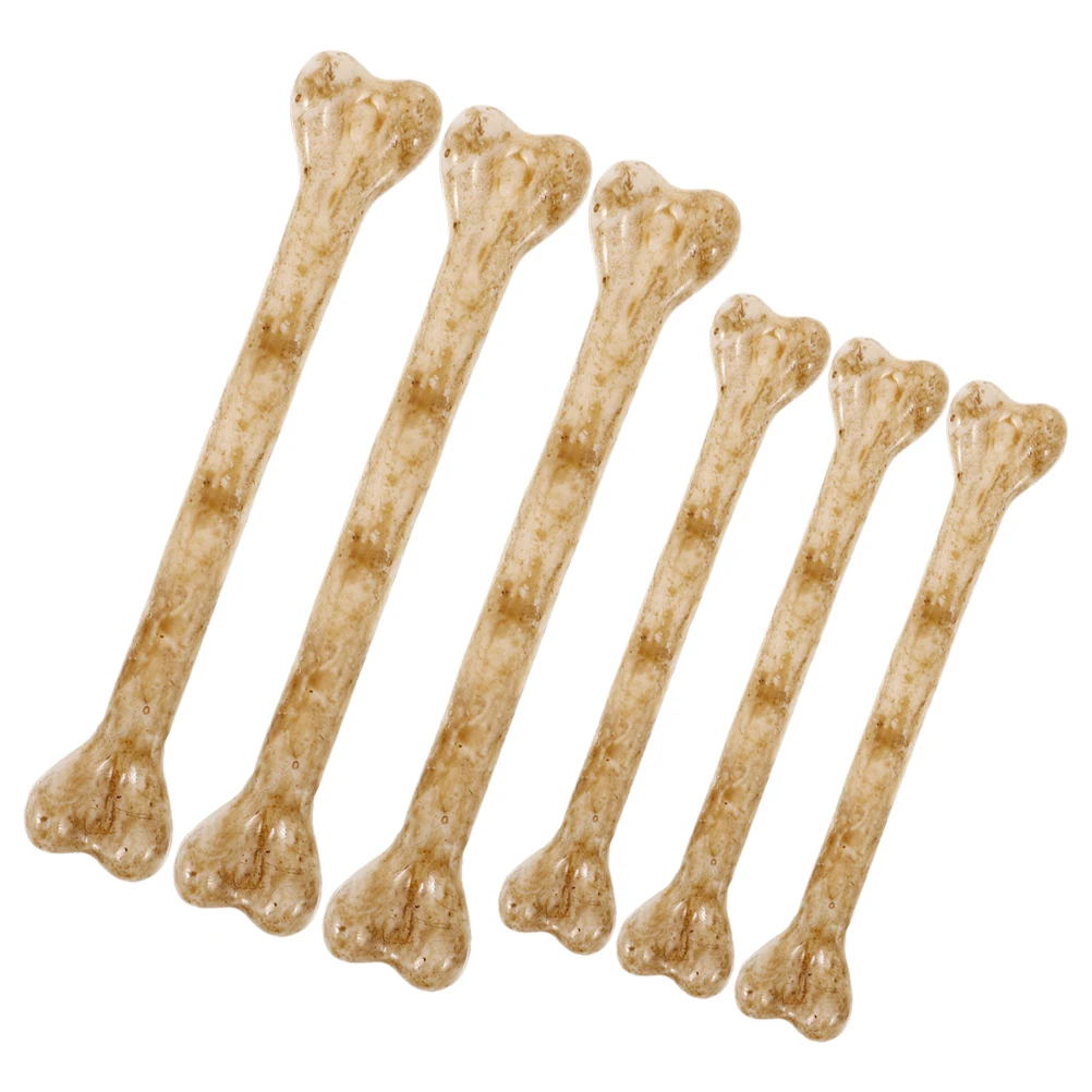 

6pcs Realistic Bone Accessories for DIY Decorations Craft Projects Plastic Bones Halloween Mini Skeletons Figurines Caveman