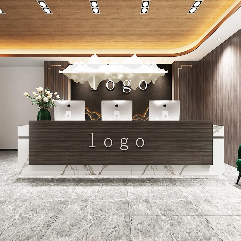 Custom. New Style Modern Simple Boutique Cashier County Reception Desk for Restaurant lounge