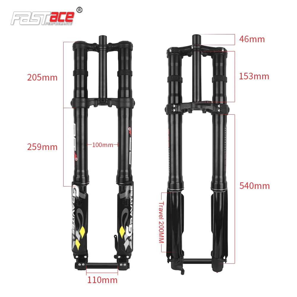 Fastace AHX12RV Electric Dirty Bike Fork Upgraded 3.0 60lbs Shock 265mmx450/550 LBS For Sur-Ron Talaria Sting Segway X160 X260