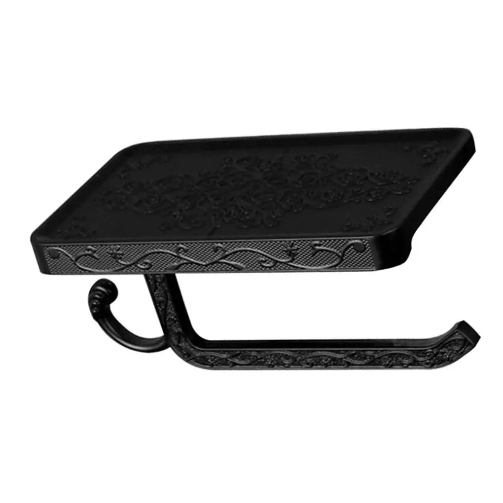 

Vintage Toilet Paper Holder Bathroom Metal Roll Tissue Rack Wall-Mounted Retro Phone Towel Shelf