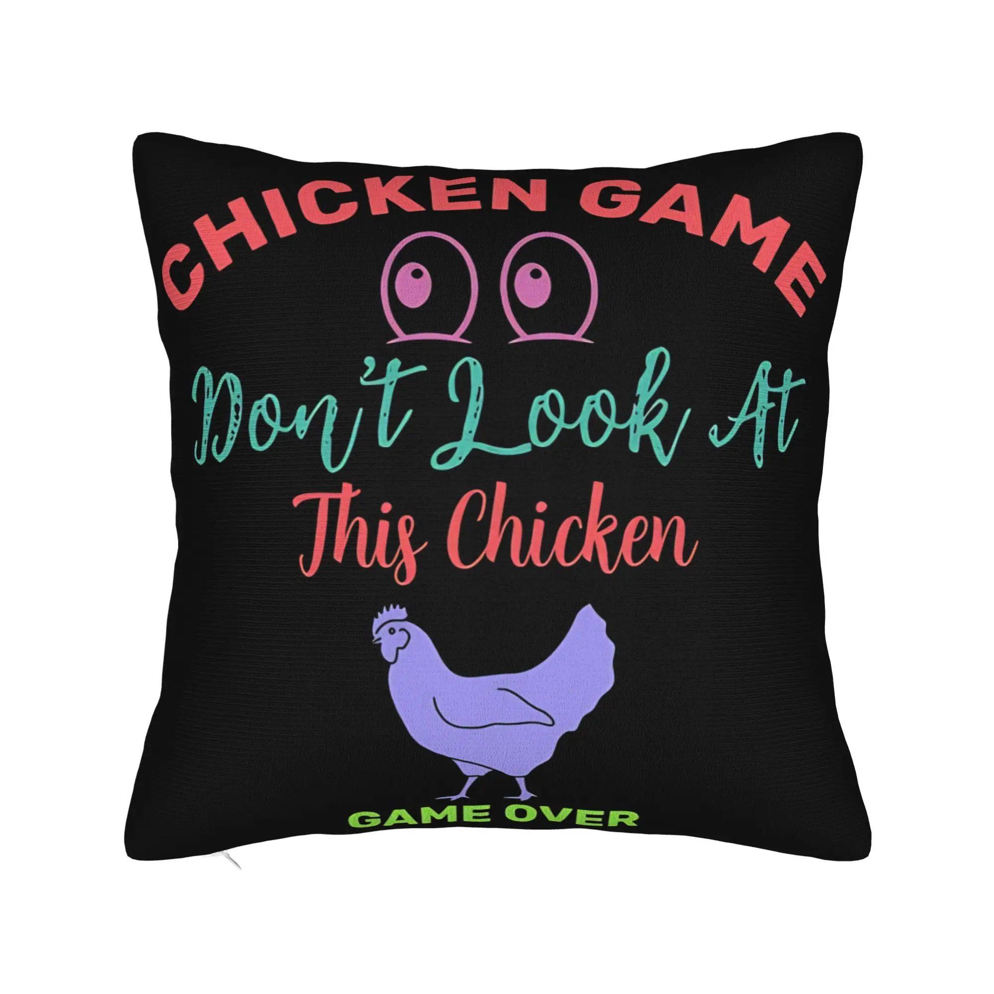 Chicken Game Dont Look At The Chicken Pillow Cover Printed Cushion Cover Decorations  Pillow Case Cover Chair Multiple Sizes