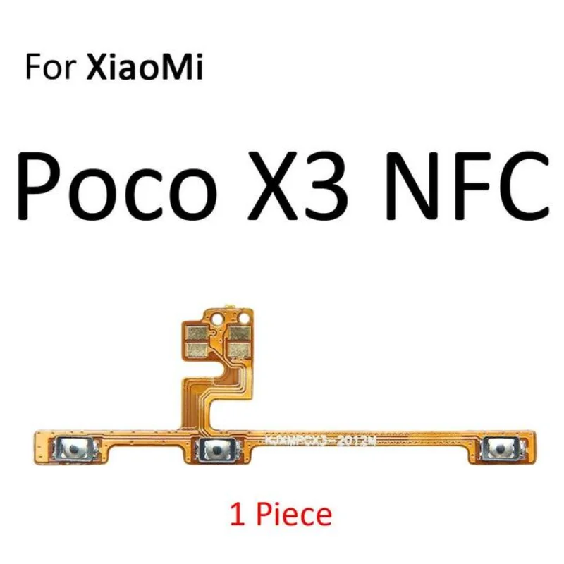 Volume Switch Key Control Flex Cable For XiaoMi Poco X2 X3 NFC GT C3 M2 M3 F3 F2 Pro Max PocoPhone F1 Power On Off Button flex