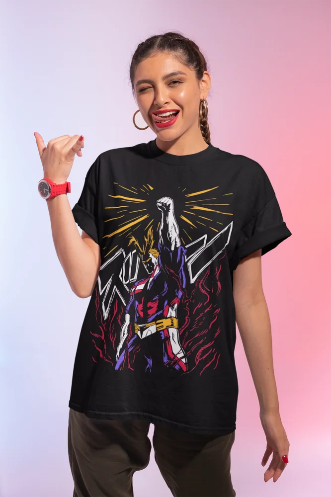 All Might T-ShirtBoku Hero Midoriya Plus Ultra Anime Soft Tee