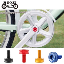 MUQZI 2PCS Bike Square Taper Bottom Bracket Screw M8 Aluminum Alloy Crankset Bolts Cycling Waterproof Sealed Crank Nut