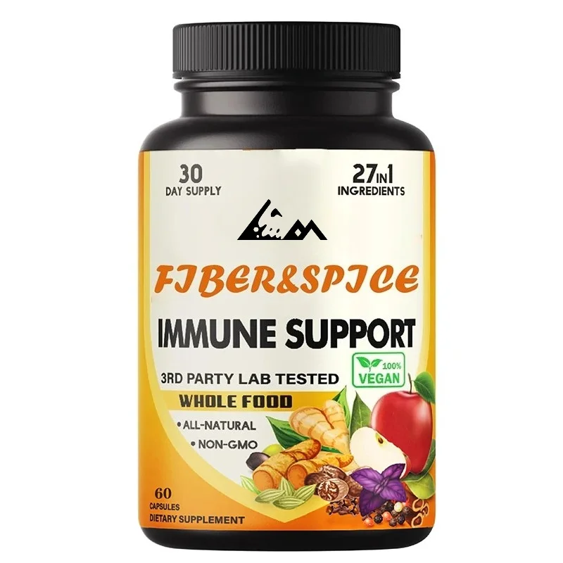 27in1 Supplement, Combined with Locomotive Seeds, Whole Apples, Elderberry, To Support The Body and Immune System, 60 Capsules