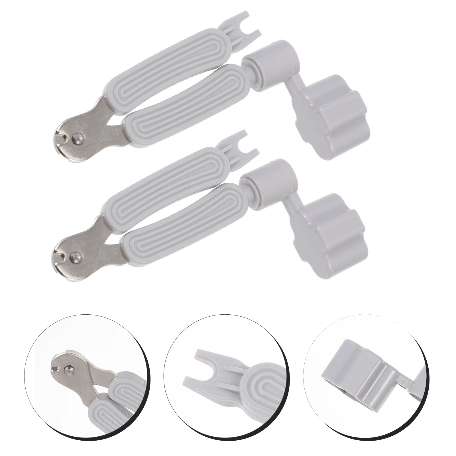 

2Pcs 3 in 1 Guitar String Winder Bridge Pin Puller Needle Clamp Tool Metal Plastic