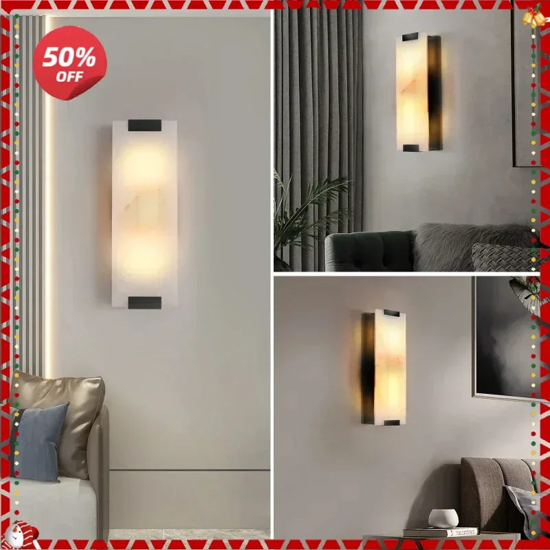 

LED Modern Luxury Marble Designer Home Decoration Wall Lamp Natural Marble Creative Hanging Lamps for Dinning Room Decor