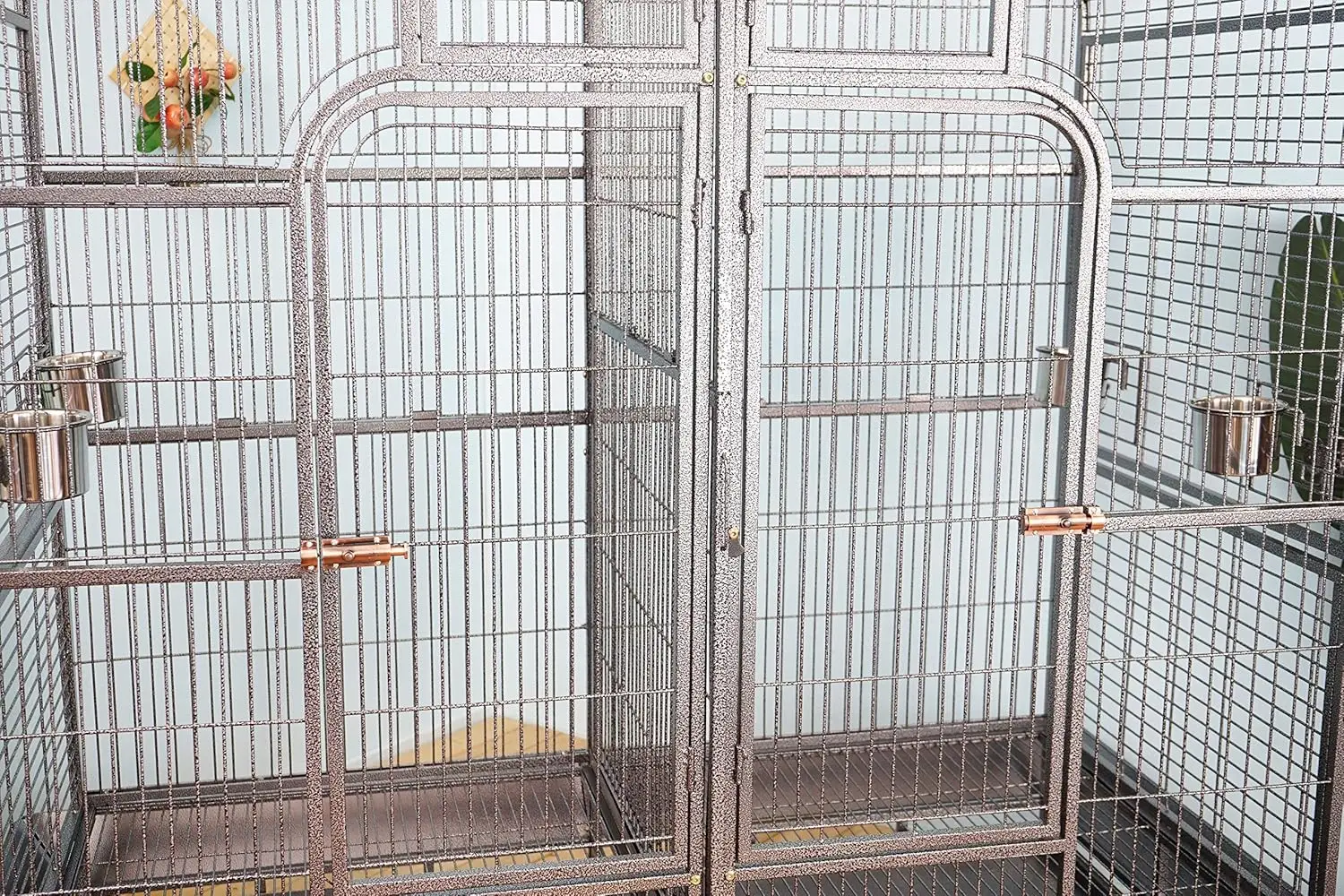 Cage with Center Divider for Bird Parrot Aviary W64xD32xH73 New