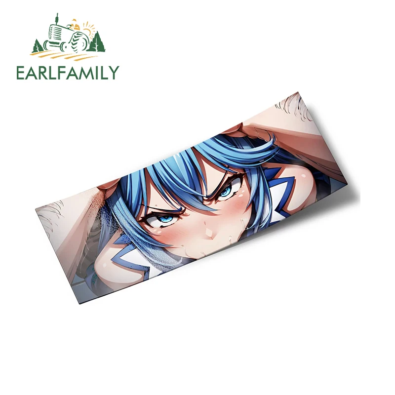 EARLFAMILY 13cm for Cute Sexy NSFW Slaps Megumin Car Stickers Fashionable Graffiti Decals Waterproof Scratch-Proof Car Goods