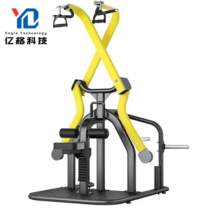 

YG FITNESS YG-6047 factory price Scissors back Back muscle trainer leverage rotary lat pulldown for commercial use