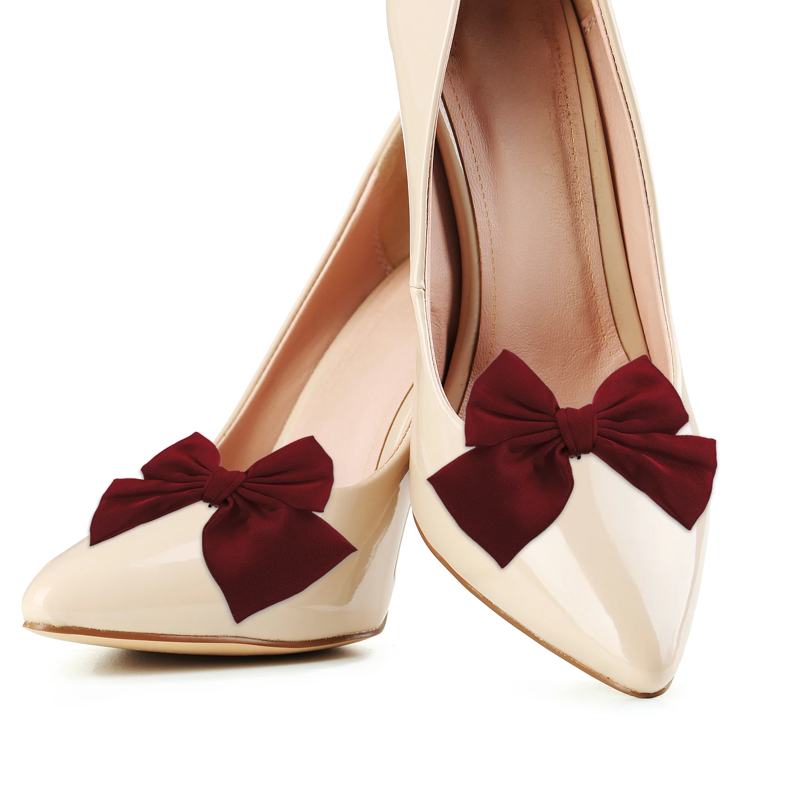 

Bridal Shoes Bow Clip Small Bows Clips for Women Accessories Decorations Bowknot Polyester Rhinestone Girl