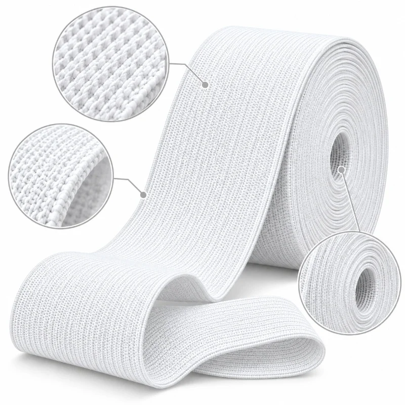 10Yards 40mm Rubber Elastic Band Trousers Waistband Repair Skirt Waist Sewing Tape Garment Stretch Webbing Tailoring Accessories