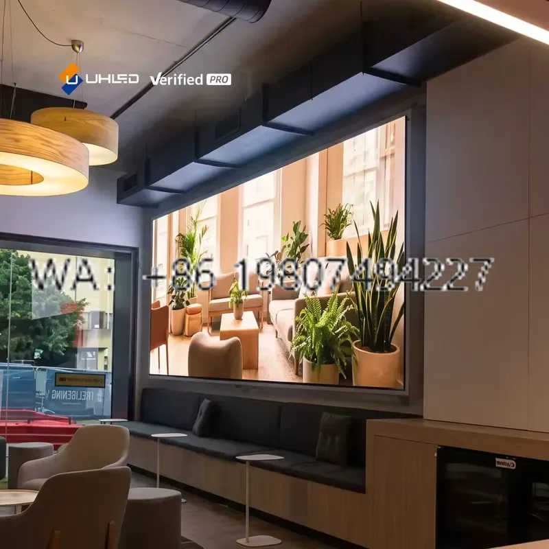 for UHLED COB LED Display Screen P1.538 Indoor Micro LED Video Wall 20000:1 Contrast Ratio ETL Certified Large Conference