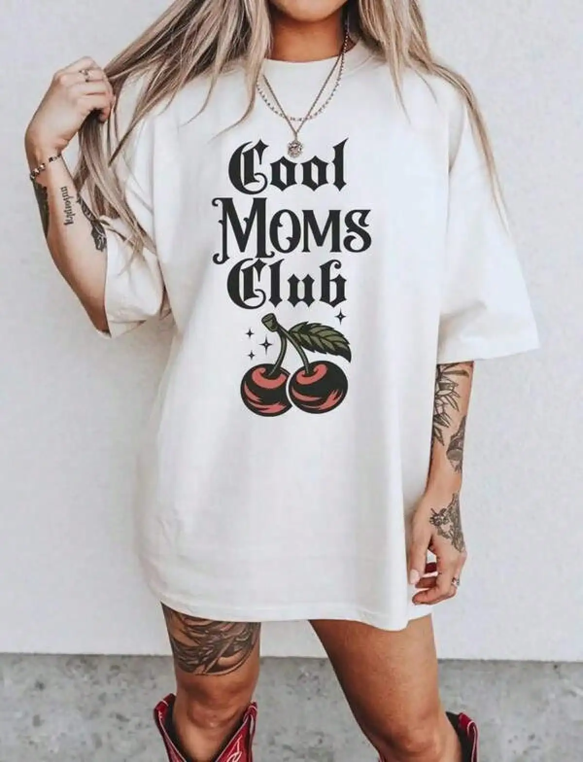 T Shirt Print ,Graphic-Cotton Tees Size Plus,100% Cotton Cool Moms Club - Mothers Day Gift For Mom Tshirt - Aesthetic Mom T-Shirt - Vintage Inspired Graphic Tee - Unisex Women's & Men's Campus Daily Wear,With Shirt,Summer Tops,Shirt Suitable