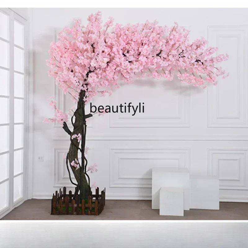 cc182R Artificial Cherry Tree Large Emulational Peach Tree Interior Decoration Wedding Decoration Decoration R
