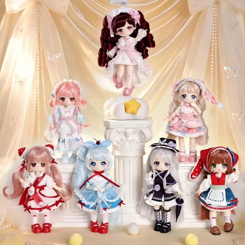 Genuine Wanlexunchao NAGI Beast Kid Visit Fairy‑Tale Town Hair‑Implanted MJD Blind Box Articulated Joint Doll Figure Decoration