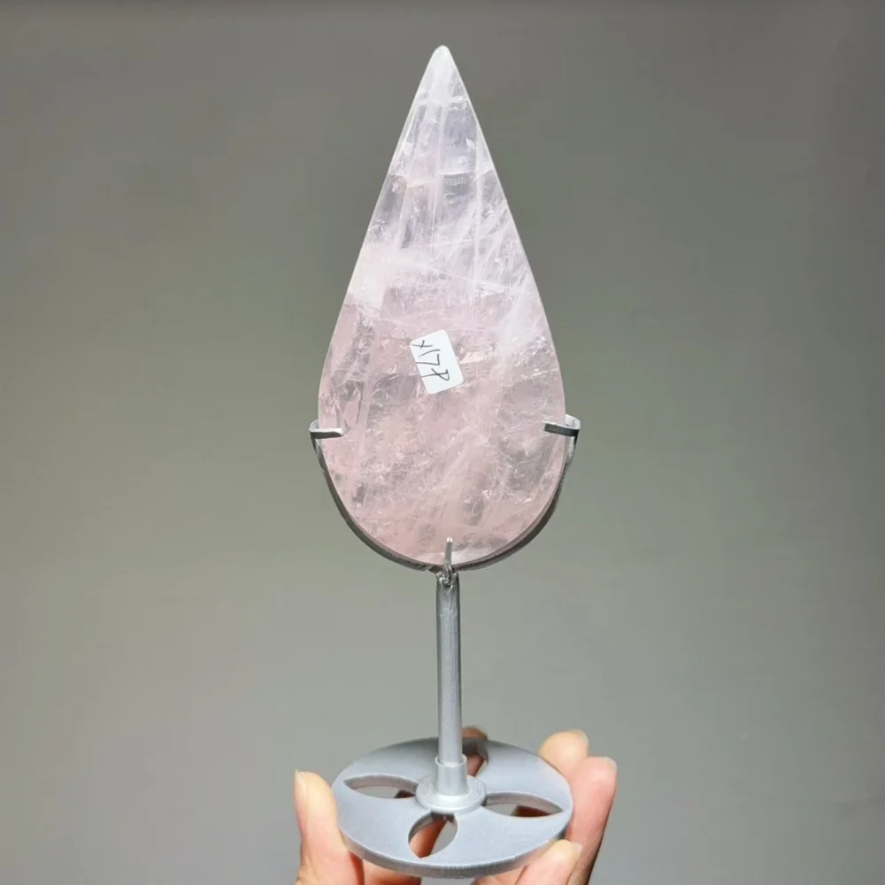 Natural Rose Quartz Teardrop Carving Polished Reiki Healing Feng Shui Energy Home Decor Gift Room Decor