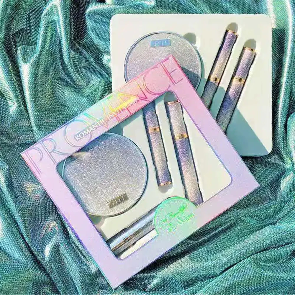 Highlighter makeup products Velvet Lipstick Valentine's Day Gift 12 Colors Matte Eyeshadow Palette Mascara Volume Eye Cosmetics