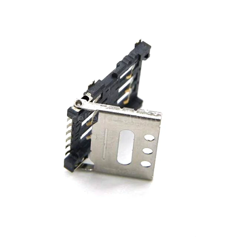 10PCS NANO SIM Card Holder 1.5H 6P Flip Holder Connector Micro Mobile Phone Card Slot