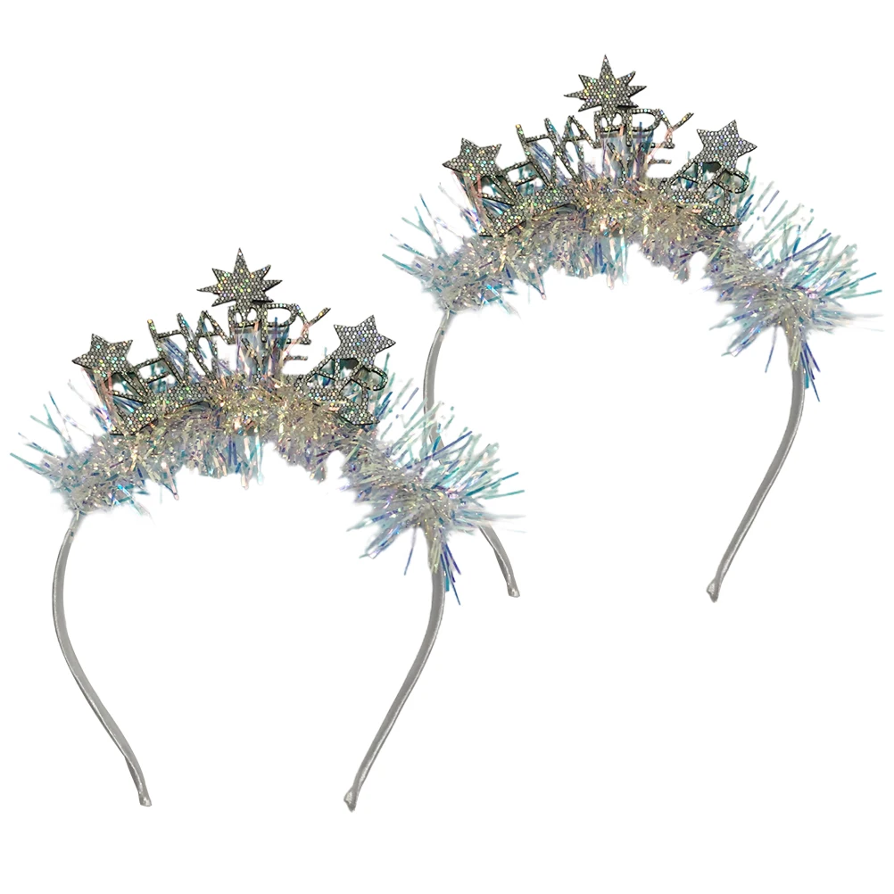 

2Pcs Decorative Headdress Felt Cloth Hair B Photo Props Tiara Kids Party Star Headb Photo Props Hair Accessories