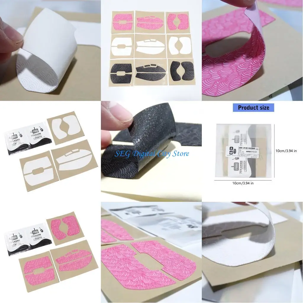 

U75B Mouse Sweat Resistant Pad AntiSlip Sticker for GProX Superlight 2C Mouse without Mouse