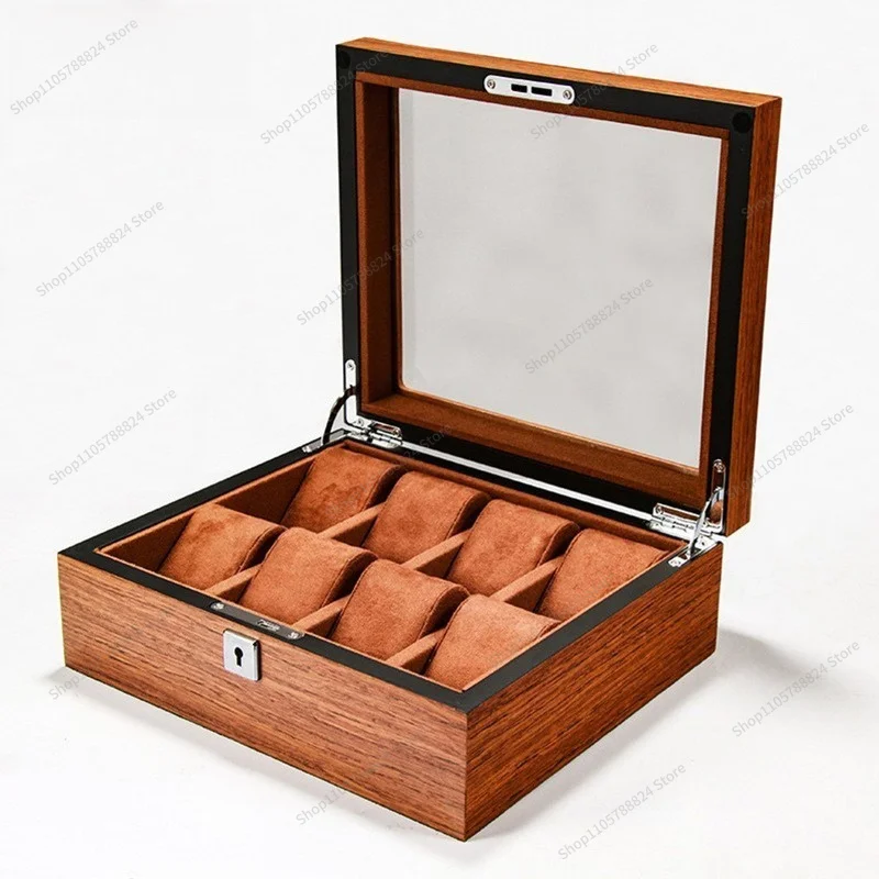 For Multi-position Watch Box Wooden Watch Storage Box Window Display Box