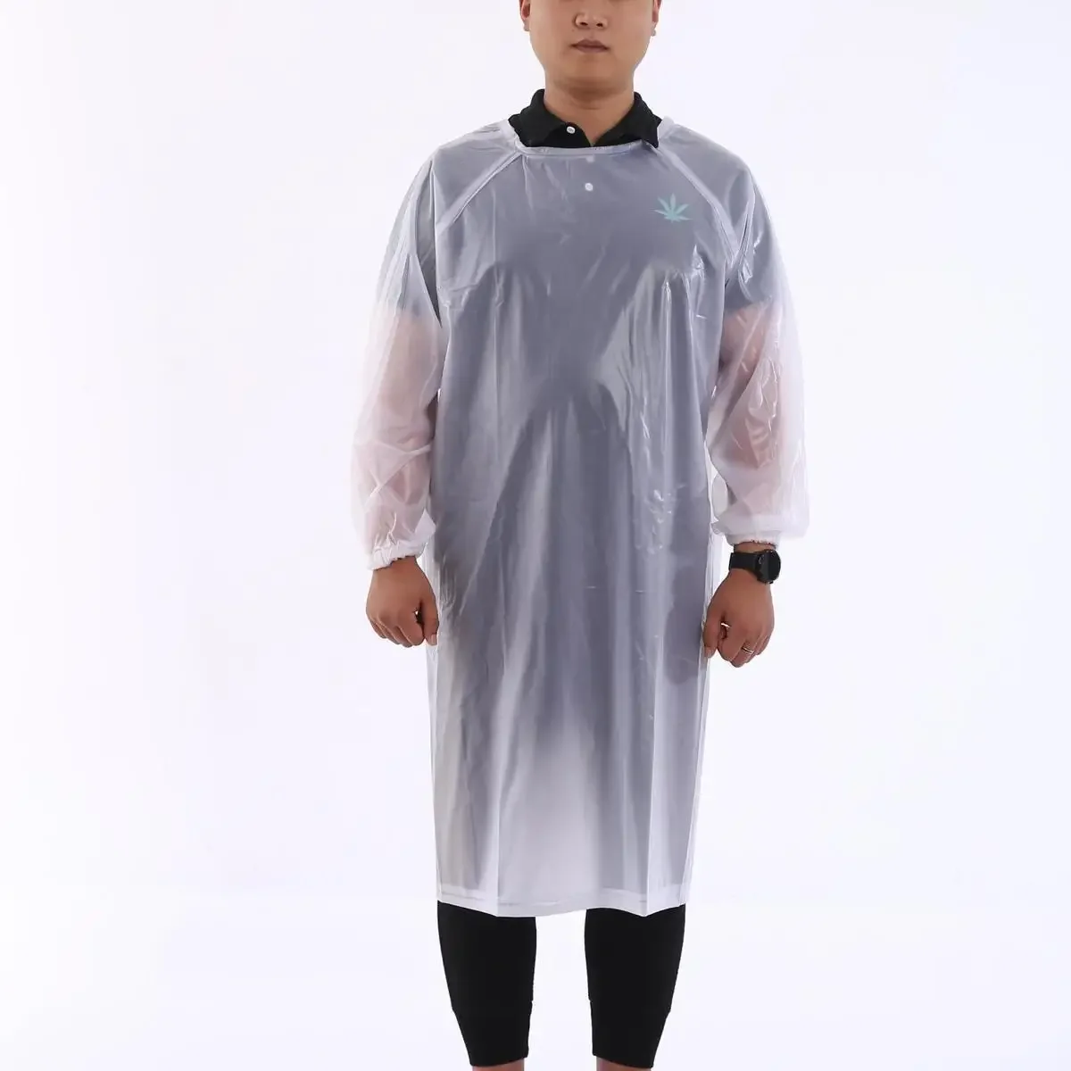 Мужской фартук с длинными рукавами, синий, белый, мастерская с морской рыбой, использование хранения льда