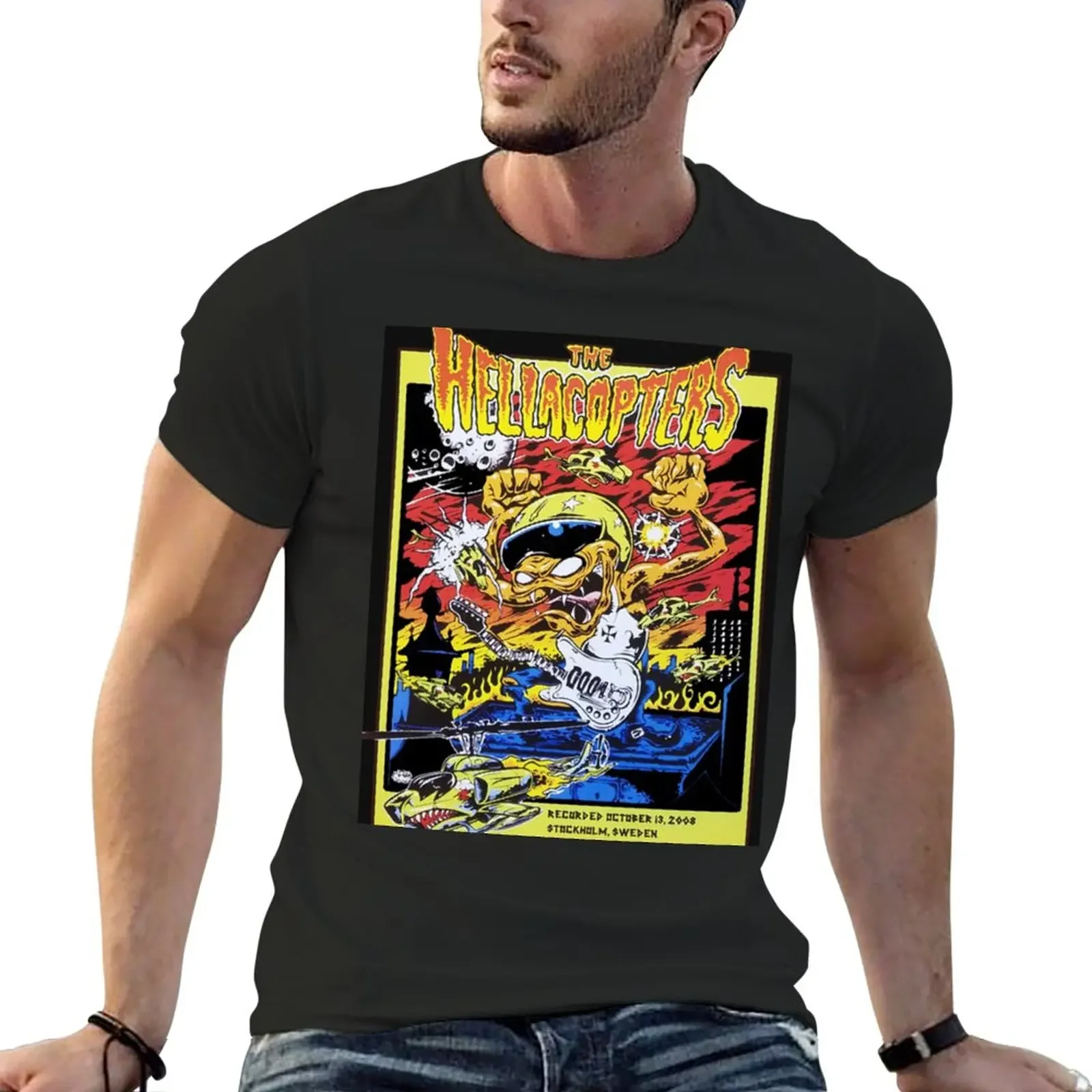 New The Hellacopters T-Shirt sweat street wear designer shirts oversized t shirt men