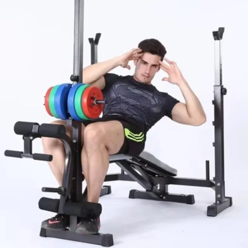 

Household Indoor Fitness Equipment High Pull Weight Bench Multifunctional For Barbell Press And Strength Training Hot Sale