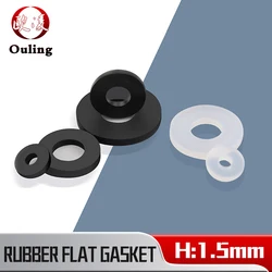 H1.5mm Flat gasket M2-M42 nitrile silicone fluorine rubber NBR VMQ FKM wear-resistant shock-absorbing waterproof sealing gasket