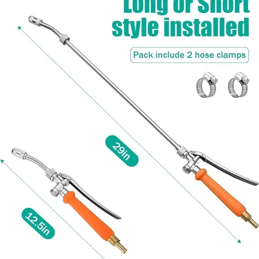 Electric Watering Sprayer Wand Garden Irrigation Cleaning Tool Metal Nozzle Fine Mist Spray Gun Household Care Supplies