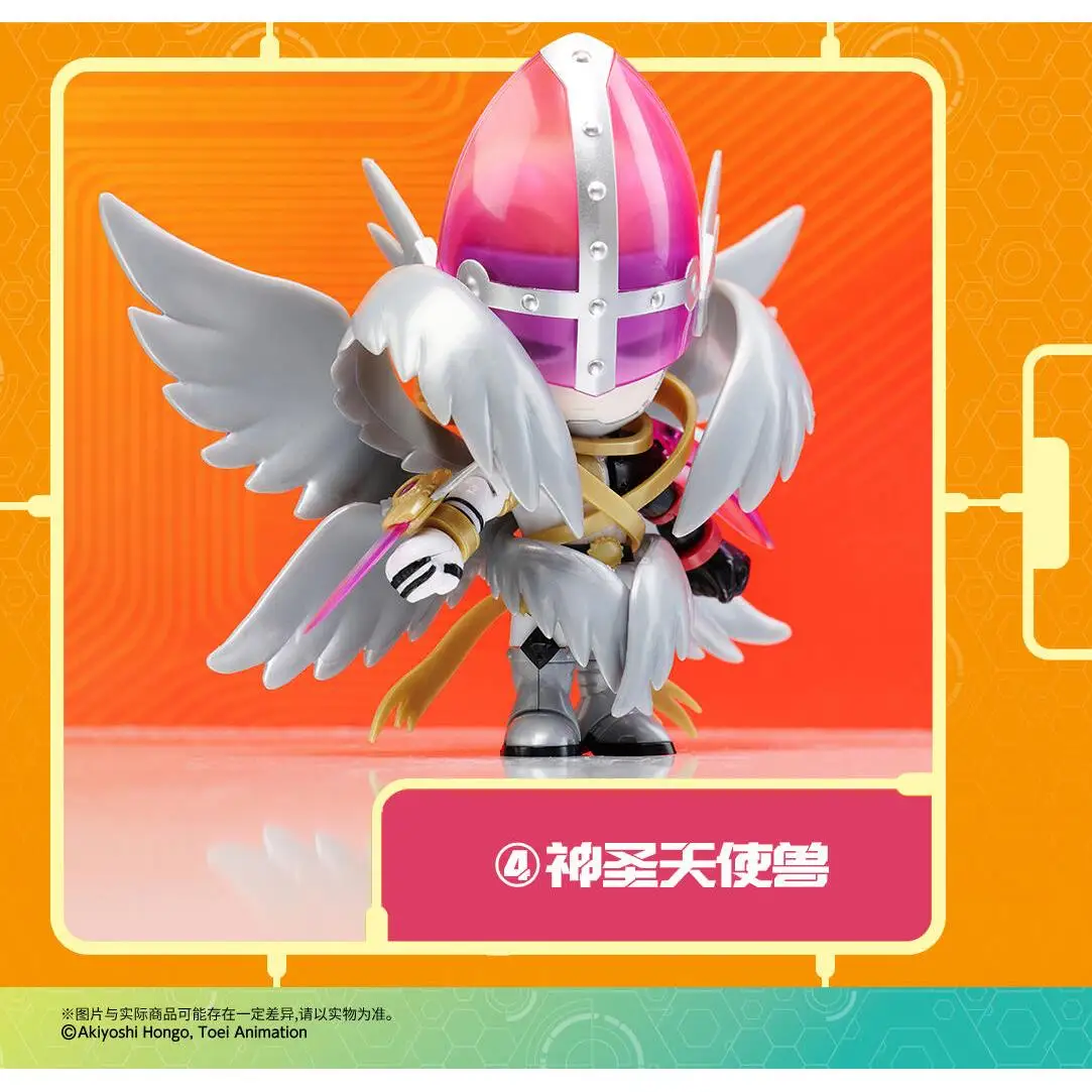 Modelo de ensamblaje de plástico genuino Plabako Digimon, caja ciega, juguetes para coleccionar, regalo, ensamblaje de dibujos animados, estatuilla de Tiranosaurio Rex de batalla